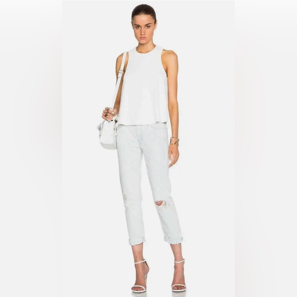 MOTHER Denim - MOTHER Denim The Dropout Fray Jeans in Get Blondie Rinse